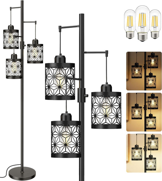 AEscod Dimmable Floor Lamp, Modern Floor Lamp for Bedroom, Standing Tall Floor Lamps for Office